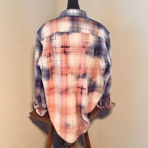 Reverse-dyed & Beautified Boyfriend Flannel!